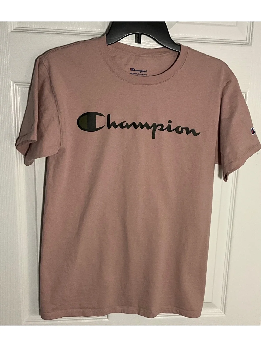 Champion Authentic Athleticwear Pink Logo T-Shirt Size Small